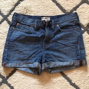 Madewell High Rise Denim Boyfriend Shorts